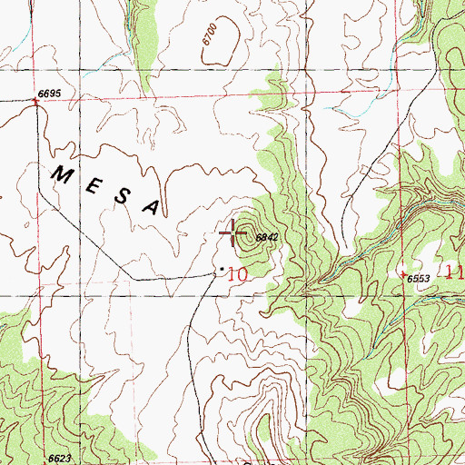 Topographic Map of Twelvemile Mesa, CO