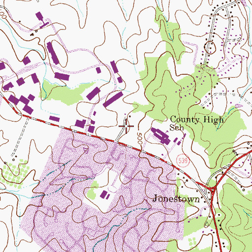 Topographic Map of Columbia 100 Office Research Park, MD