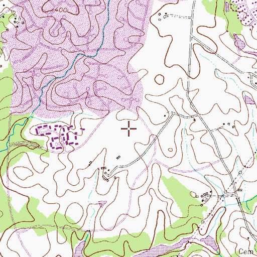 Topographic Map of Dasher Green Village Shopping Center, MD