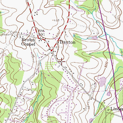 Topographic Map of Dayton Four Square Gospel Church, MD