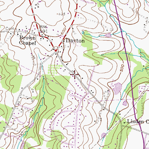 Topographic Map of Dayton Post Office, MD