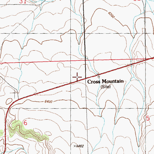 Topographic Map of Cross Mountain, CO