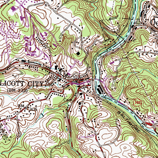 Topographic Map of Emory United Methodist Church, MD