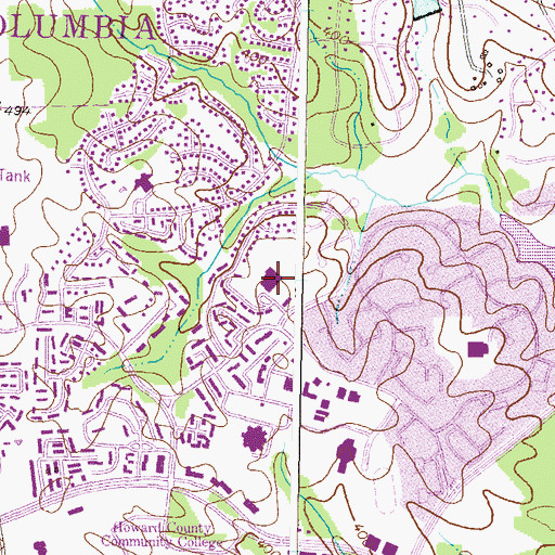 Topographic Map of Faulkner Ridge Elementary School, MD