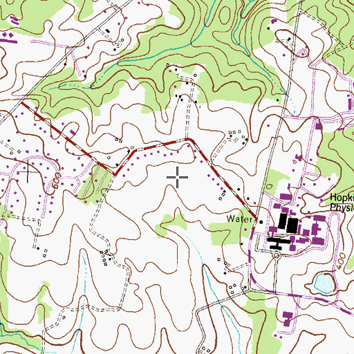 Topographic Map of Flamewood, MD