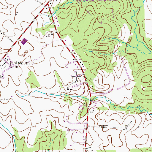 Topographic Map of Forest Hills, MD