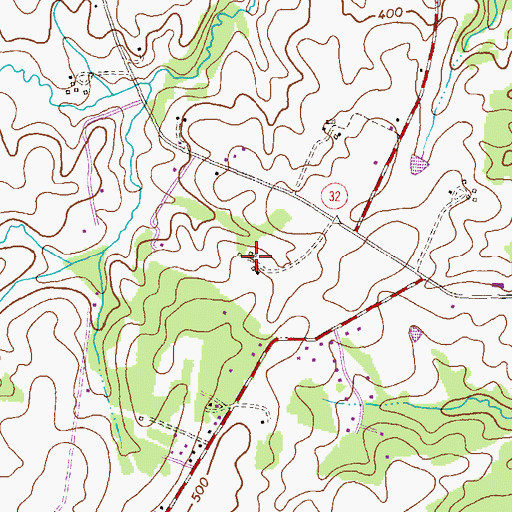 Topographic Map of Fox Pause, MD