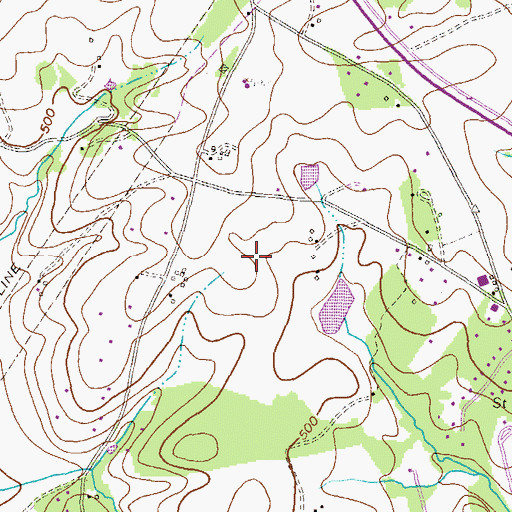 Topographic Map of Foxhall Villas, MD