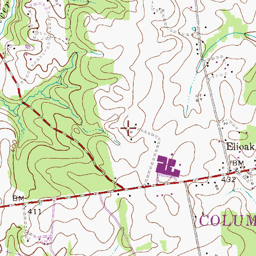 Topographic Map of Gaither Farm Estates, MD