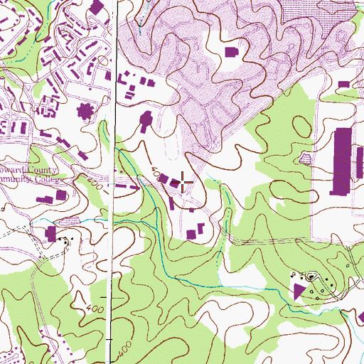 Topographic Map of Governor Century Plaza Shopping Center, MD