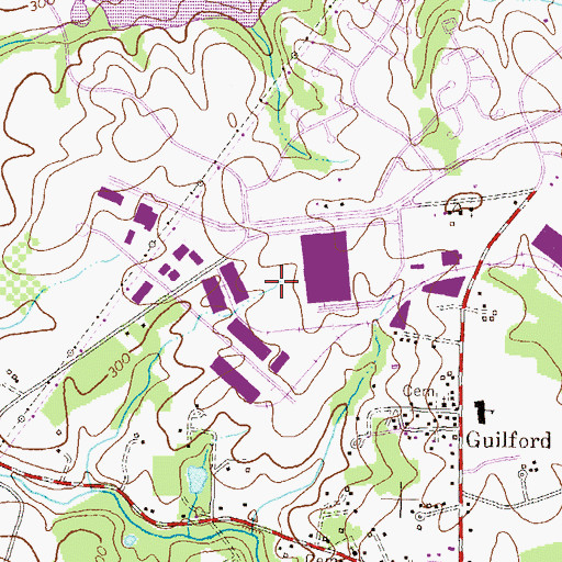 Topographic Map of Guilford Industrial Center, MD