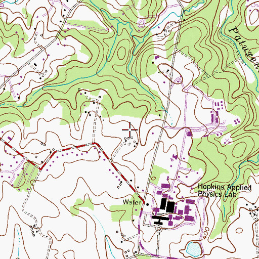 Topographic Map of Hallmark, MD