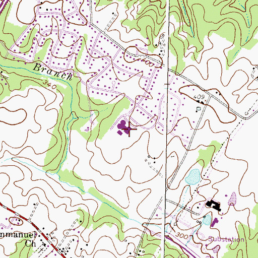 Topographic Map of Hammond Elementary School, MD