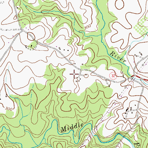 Topographic Map of Hammond High School, MD
