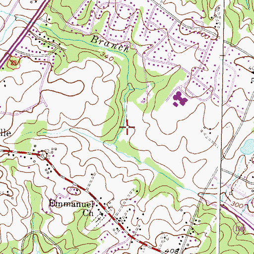 Topographic Map of Hammond Park, MD