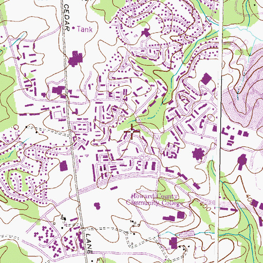 Topographic Map of Harpers Choice, MD
