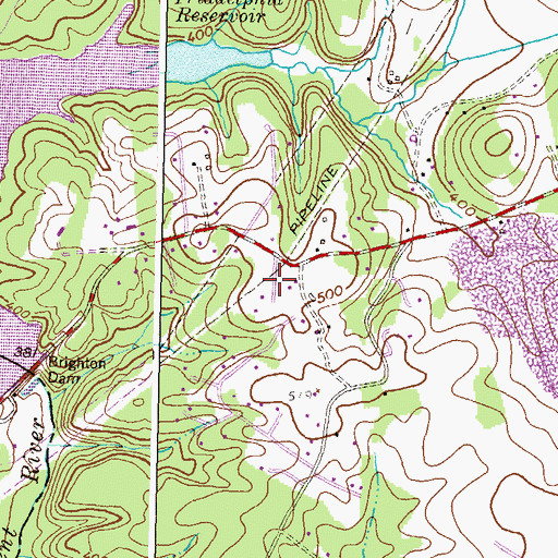 Topographic Map of Haviland Hills, MD
