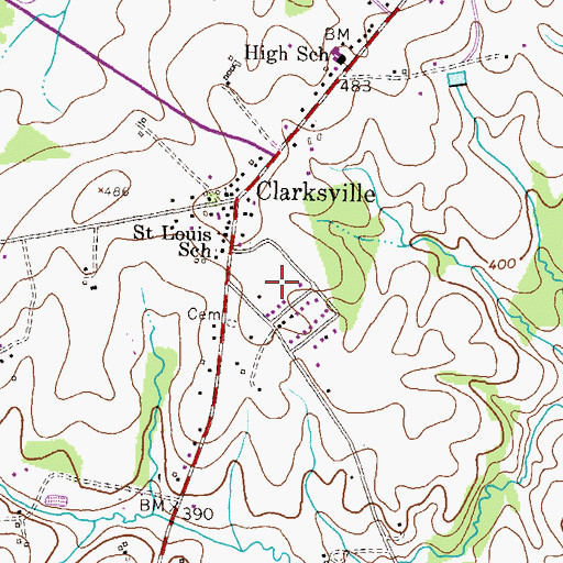 Topographic Map of Heritage Heights, MD
