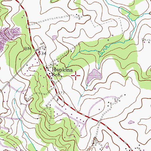 Topographic Map of Highland Lake, MD