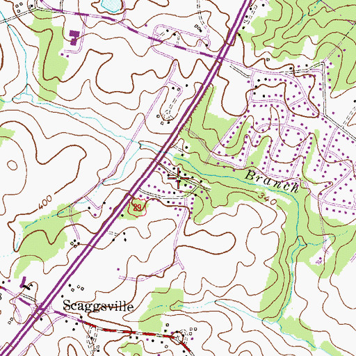 Topographic Map of Hillcrest Heights, MD