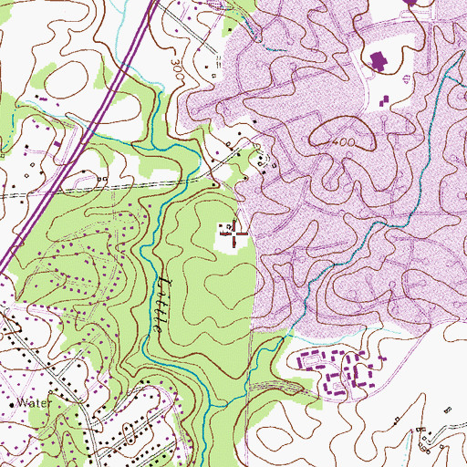 Topographic Map of Hillcroft Executive Park, MD