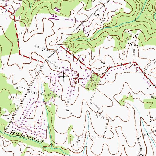 Topographic Map of Hopkins Mead, MD