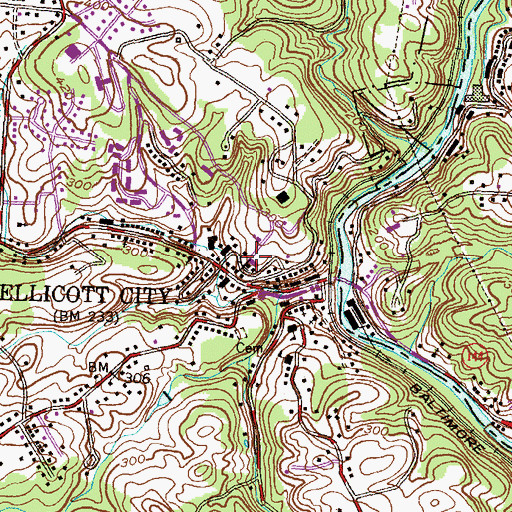 Topographic Map of Howard County Courthouse, MD