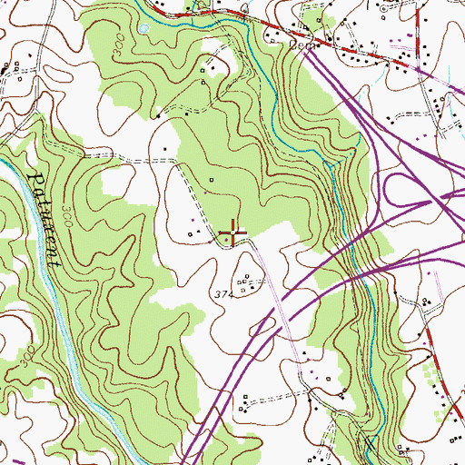 Topographic Map of Huntington, MD