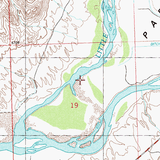 Topographic Map of Lily Park, CO