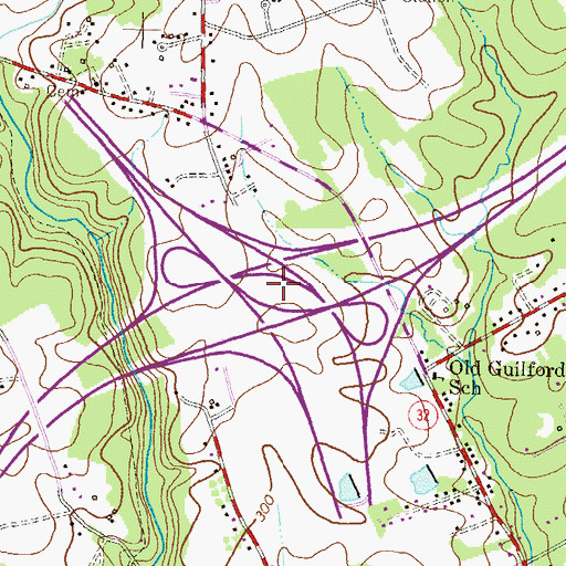 Topographic Map of Interchange 38, MD