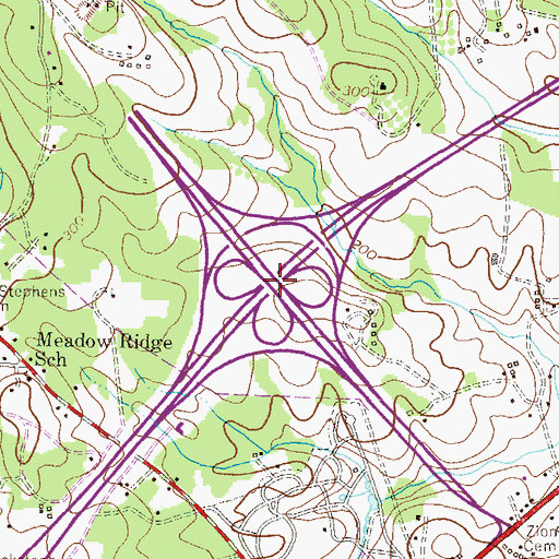 Topographic Map of Interchange 43, MD