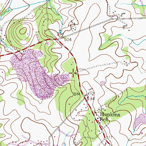 Topographic Map of Jocelyn Acres, MD