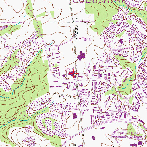 Topographic Map of Joseph Square Shopping Center, MD