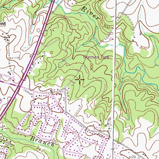 Topographic Map of Kindler Estates, MD