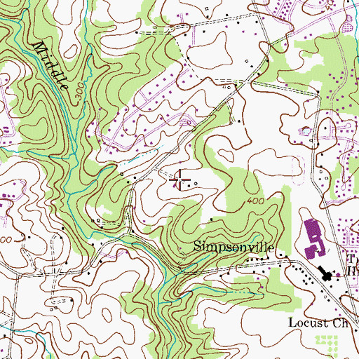 Topographic Map of La Isla, MD