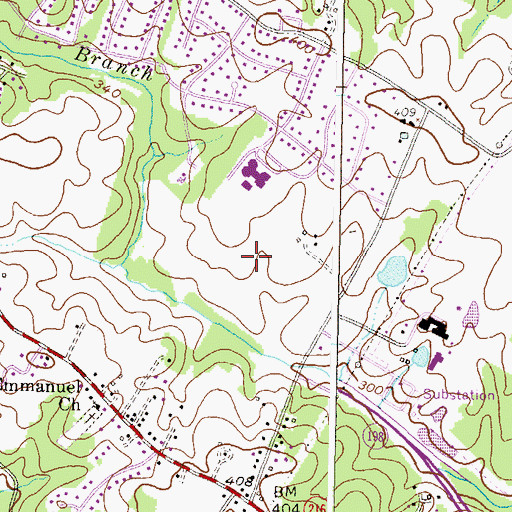 Topographic Map of Leishear Village, MD