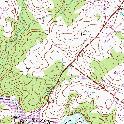 Topographic Map of Lime Kiln Valley, MD