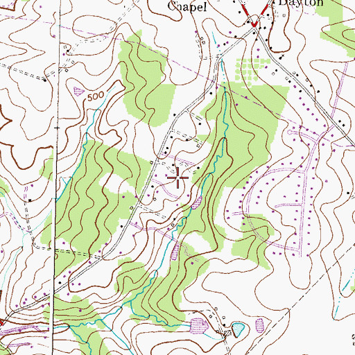 Topographic Map of Linden Chapel Hills, MD