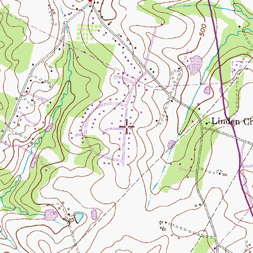 Topographic Map of Linden Chapel Woods, MD