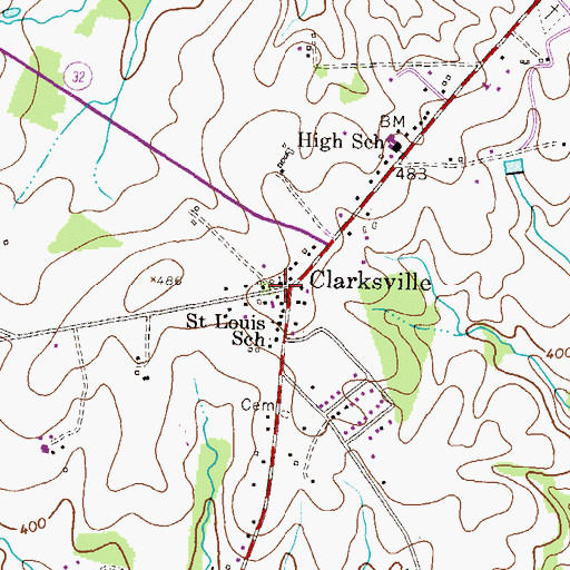 Topographic Map of Linthicum Chapel, MD
