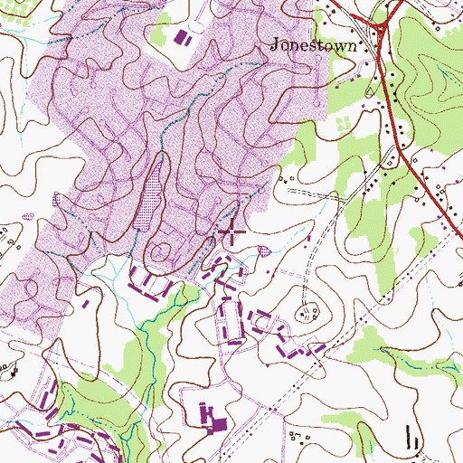 Topographic Map of Long Reach, MD
