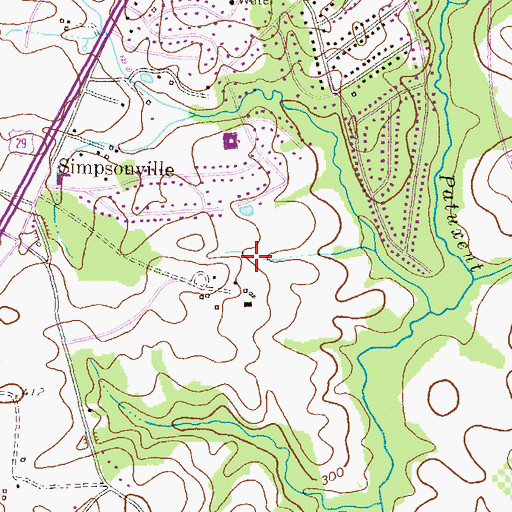 Topographic Map of MacGills Common, MD