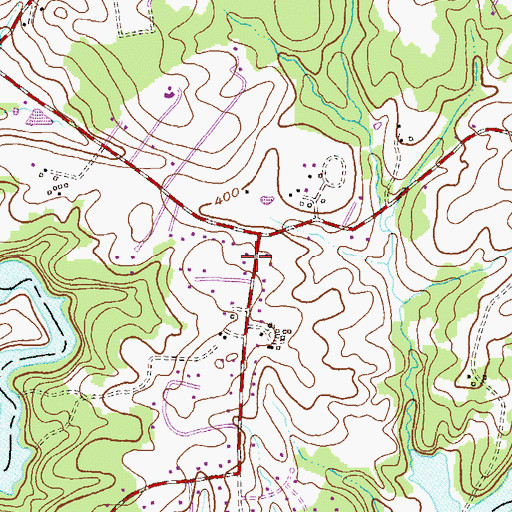 Topographic Map of Mauck Farm Estates, MD