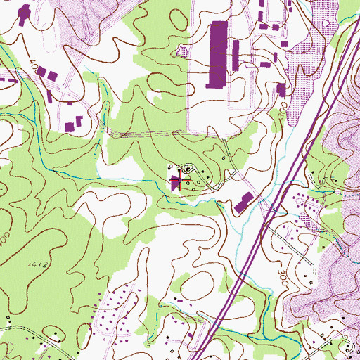 Topographic Map of Merriweather Post Pavilion, MD