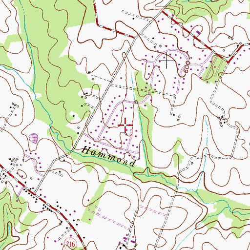 Topographic Map of Mooresfield, MD