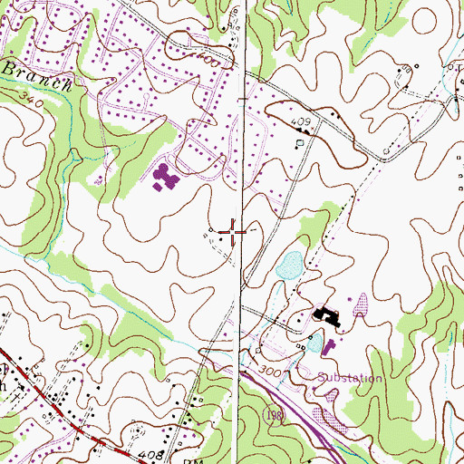 Topographic Map of Murray Hill, MD