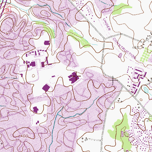Topographic Map of Oakland Mills High School, MD