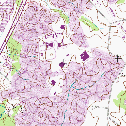 Topographic Map of Oakland Mills Middle School, MD