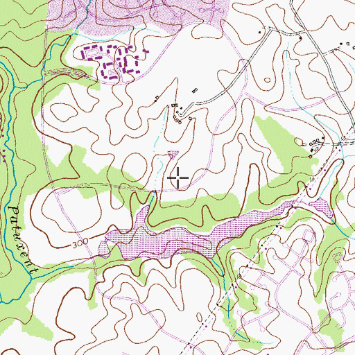 Topographic Map of Owen Brown Village Shopping Center, MD