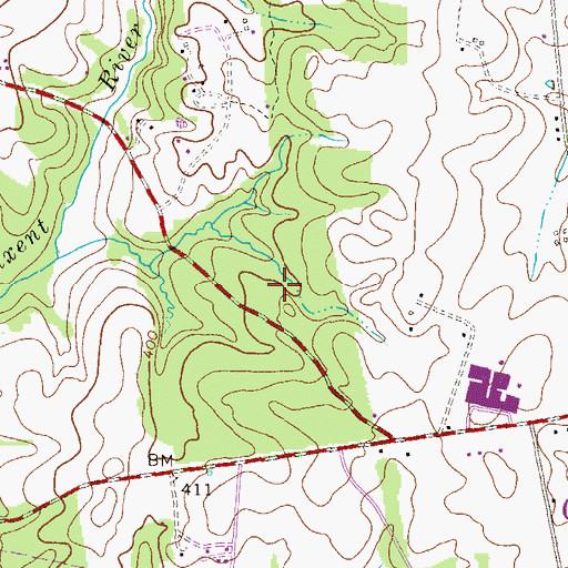Topographic Map of Point of Homewood, MD